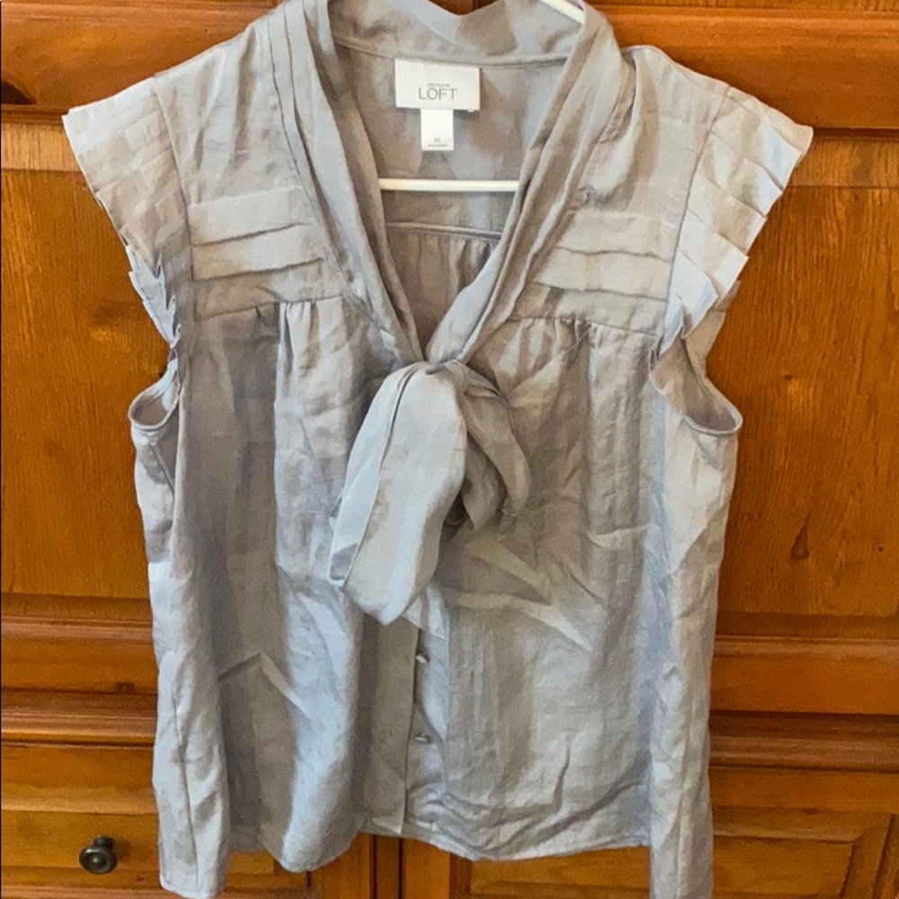 Silver dressy tank.